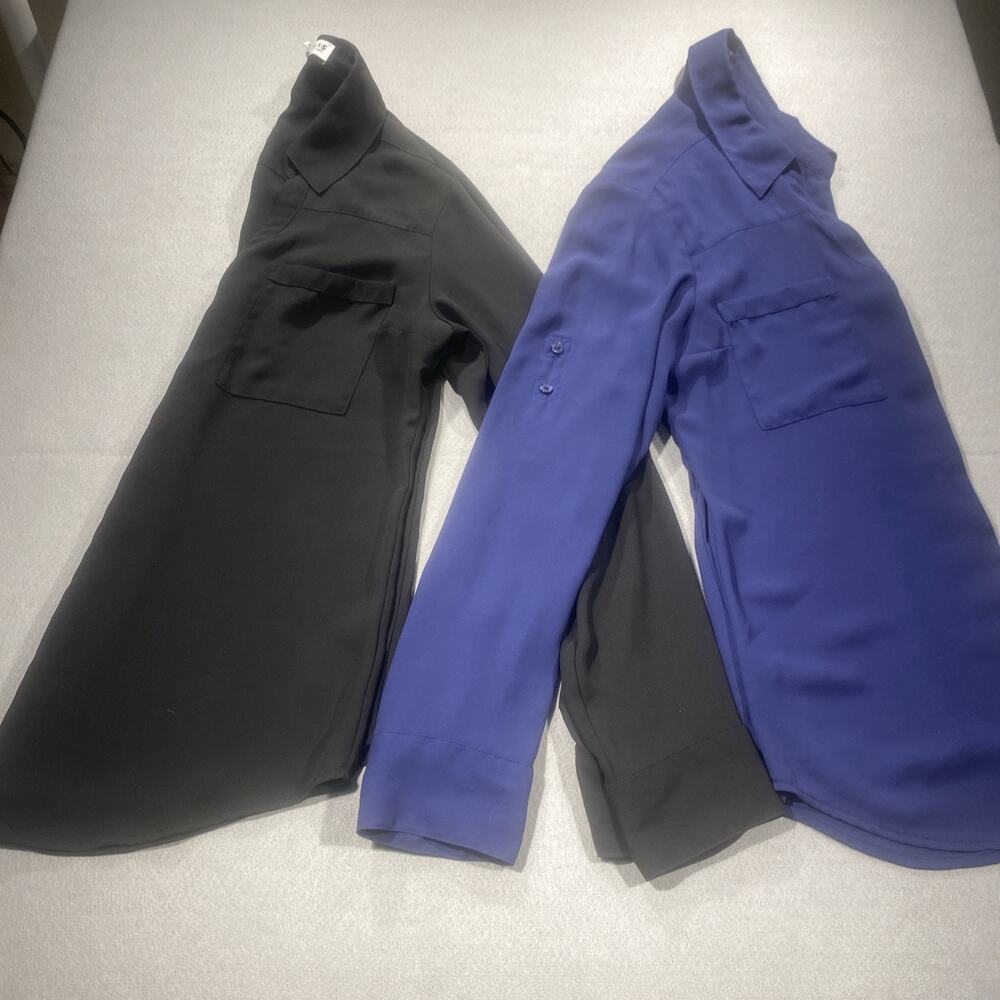 Express Portofino Blouse Button Down Lot 2 For 25 Size M Black, Navy